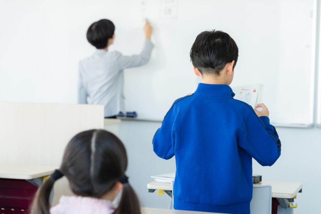 学校の授業中