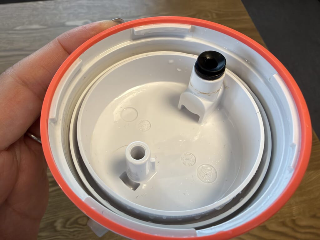 漂白後のメルシーポットのボトルのふた